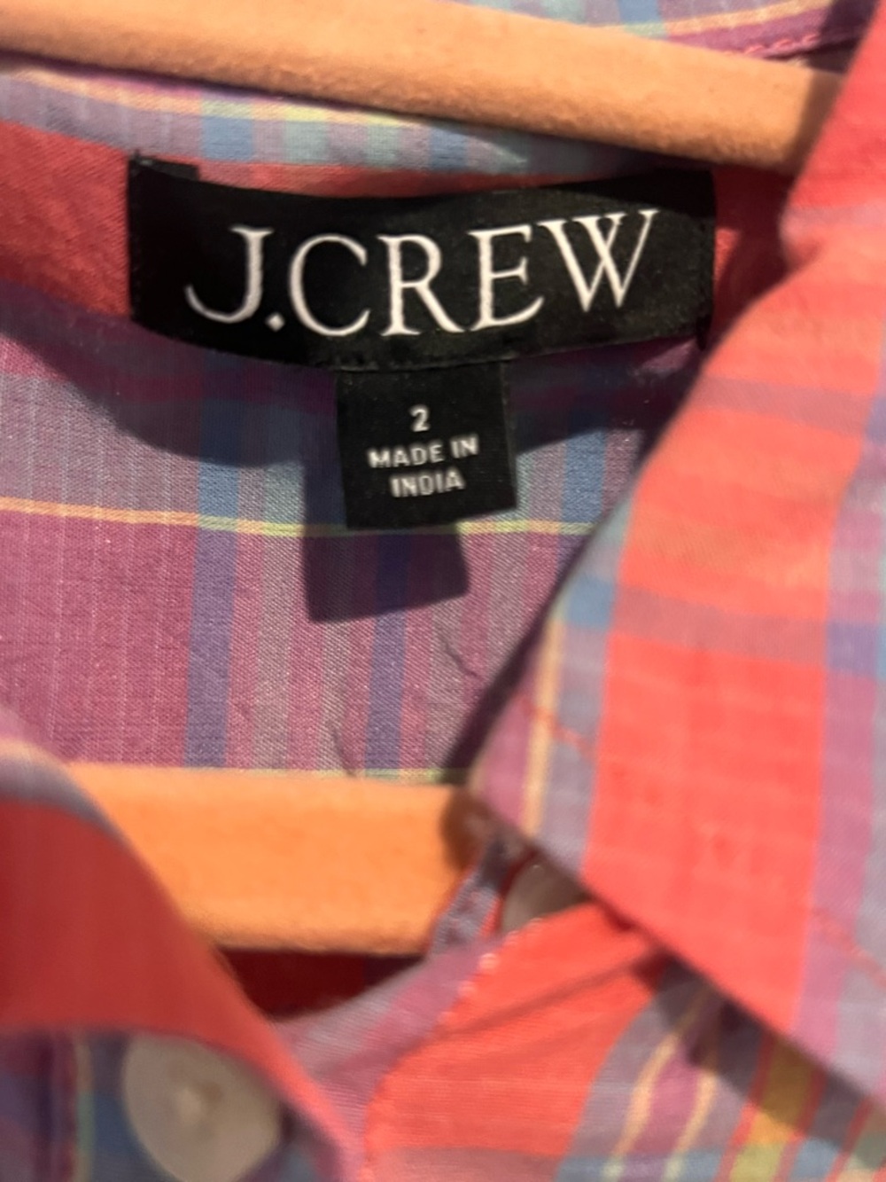Jcrew Multicolor Plaid Button-Up Cotton Shirt - Picture 3 of 6
